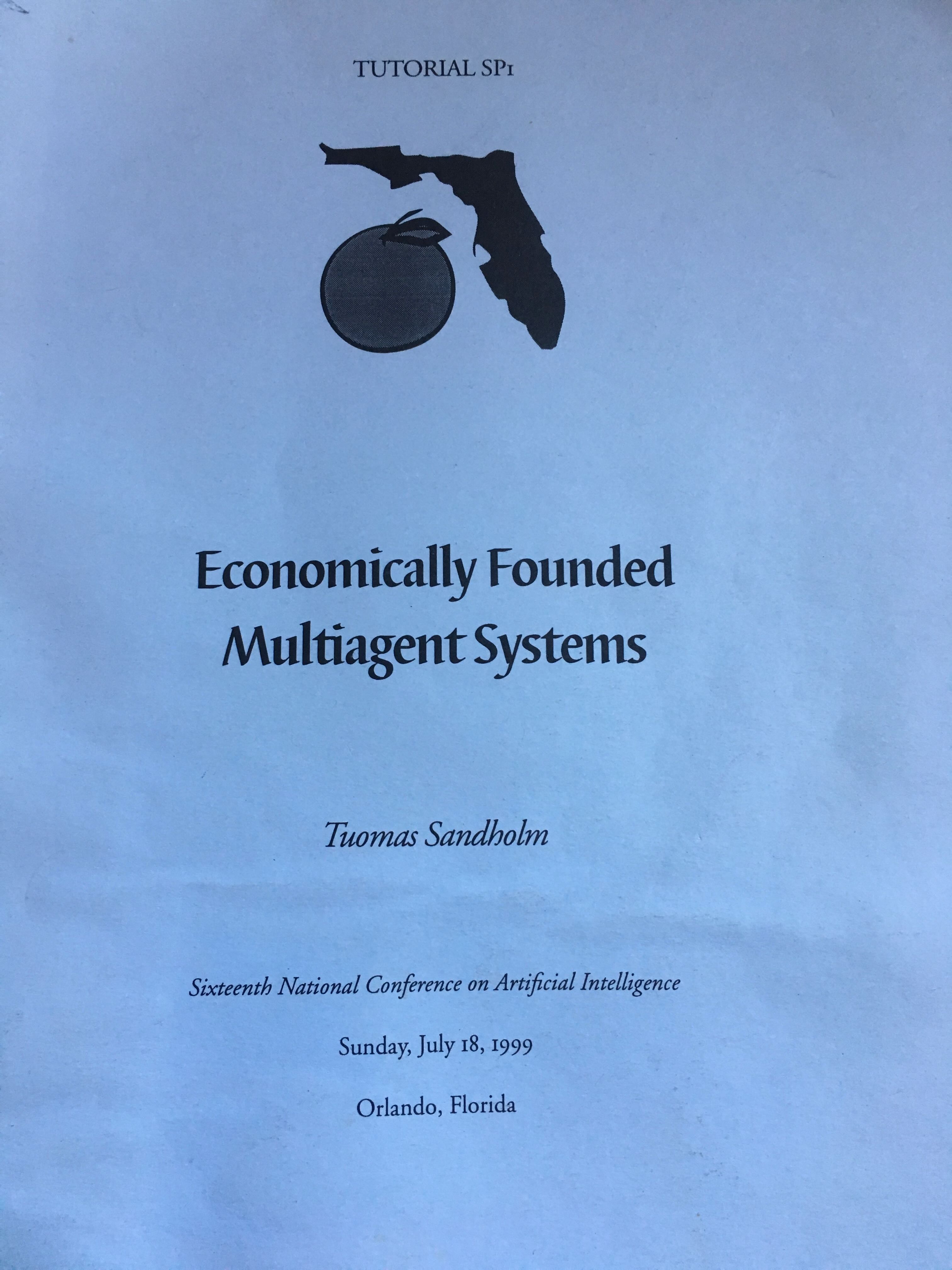 AAAI Multi-Agent Systems 1999